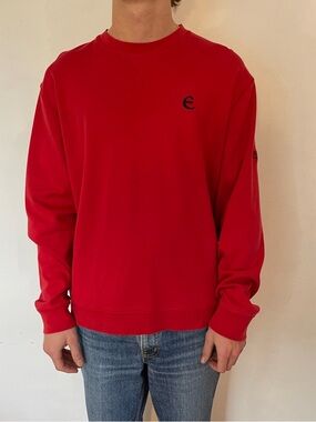 Ashworth Red Crewneck Sweatshirt with Small Emblem